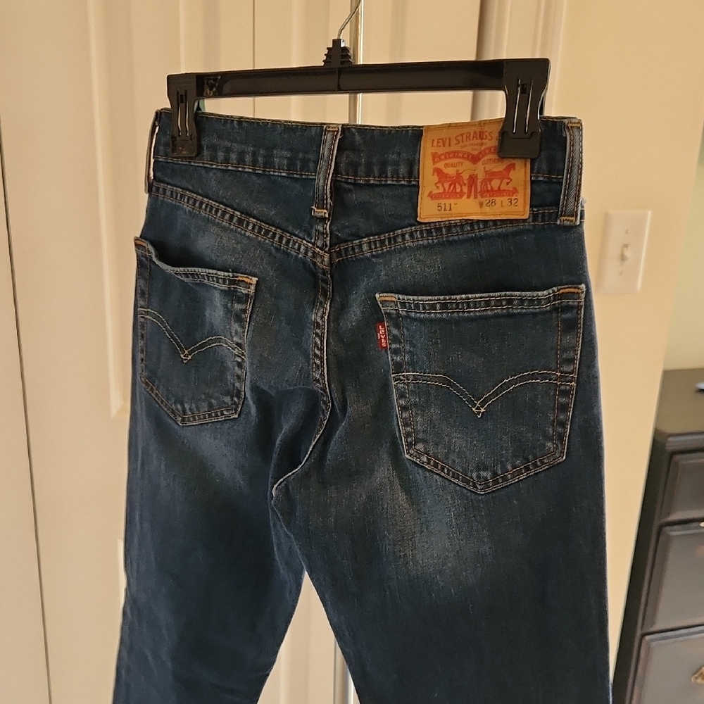 Levi's Blue Slim Jeans with Vintage Fading